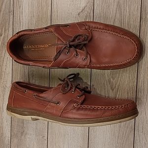 ALLEN EDMONDS Eastport Dark Brown Leather Sz 15‎ D Mens Casual Boat Shoes